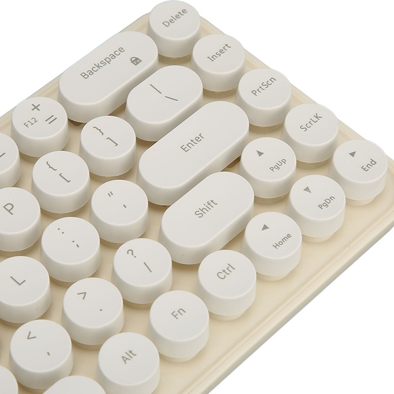 Wireless Keyboard Mouse Combo Mini Portable Retro Silent 2.4G Wireless