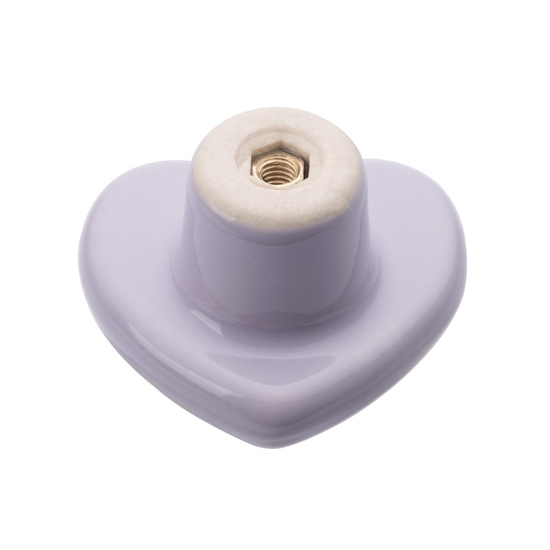 6Pcs Furniture Ceramic Knobs Heart Shape Ceramic Cupboard Drawer Knobs