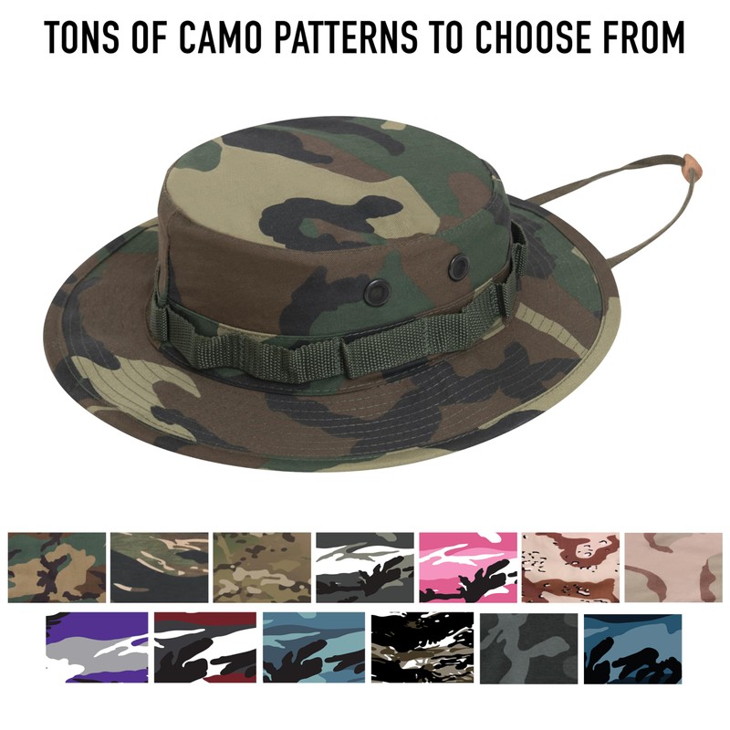 Rothco Camo Boonie Hat Bucket Hat Military Hat, Camuflaje del