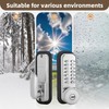Mechanical keyless Entry Door Lock，Outdoor Keyless Gate Lock Waterproof and