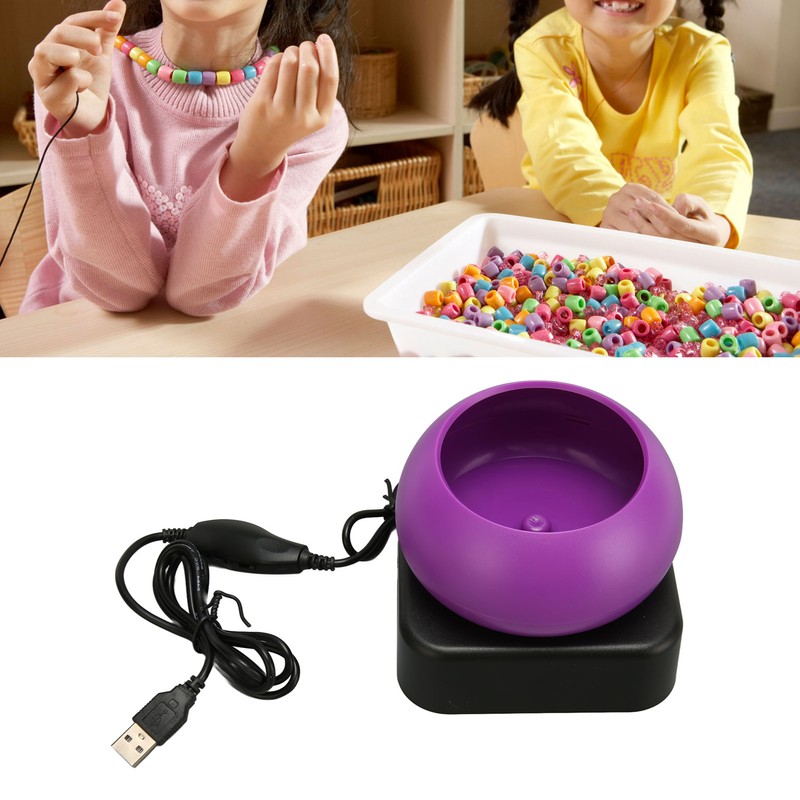 Electric Bead Spinner Bowl Adjustable Speed CW CCW Rotation USB