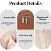 Estuche para cosméticos de piel, bolsa de maquillaje portátil, compartimento