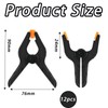 12Pcs Spring Clamps, Clamps Quick Grip, Market Stall Clips, Plastic
