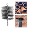 4 inch Chimney Brush, Round Steel Wire Fireplace Flue Pipe