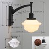 Pathson Vintage Milk White Wall Sconce, On Off Switch Design,