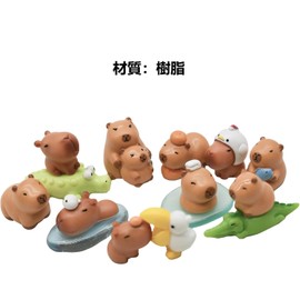 10 animals mini figure resin capybara mini cute capybara animal resin figurine landscape garden decoration funny decorative sculpture figurine figure ornament small statues miniature ornaments crafts