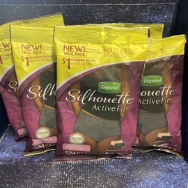 Depend 5X Depend Silhouette Active Fit S/M -Black Incontinence Underwear 1 Lower Rise