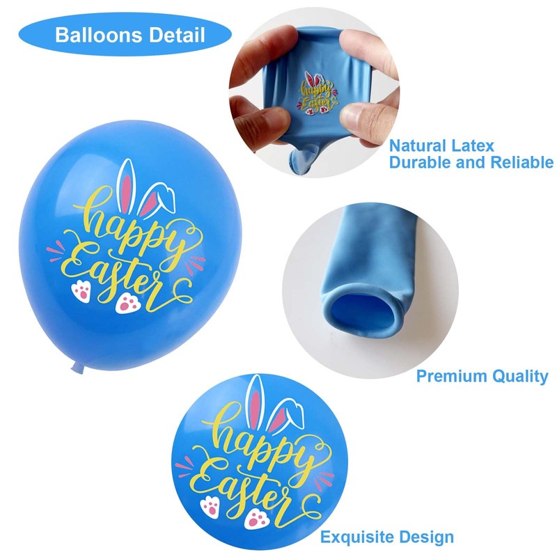 HADCKJA Easter Party Latex Balloons Decorations 12 Inch Easter Balloons