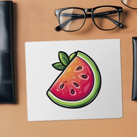 Azeeda 2 x 'Cartoon-Wassermelone' Mikrofaser-Objektiv- / Brillenreinigungstücher (LC00027424)