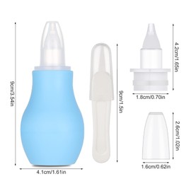AKlamater 2 Pcs Baby Nasal Aspirator, Nasal Aspirator Newborn, Baby Nose Sucker Baby Nose Cleaner Baby Nasal Cleaner Mucus Removal for Newborns(Green+Blue)