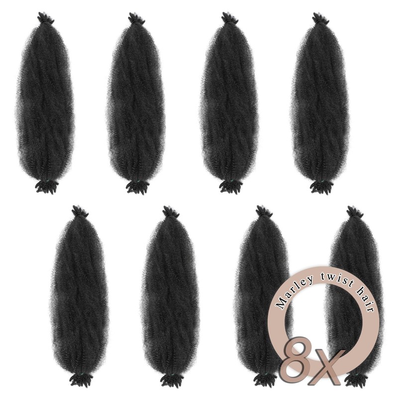 BLUONASI 14 Inch Marley Twist Braiding Hair 8 Packs Pre-Separated