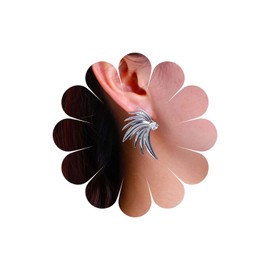 Inateannal Boho Angel Wings Earrings Gold CZ Feather Earrings Angel Wings Dangle Earrings Vintage Rhinestone Wings Earrings Angel Wings Feather Earrings, Zinc