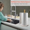 Heavy Weighted Paper Towel Holder, Easy One-Handed Design for Kitchen