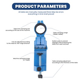 Topyond Bench Grinder Stand, 360 Degree Adjustable Drill Stand, Universal Electric Angle Bench Drill Holder, Sturdy Fixing Bracket, for Lathe Stand, Rotary Drill Holder