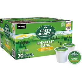 Green Mountain Breakfast Blend Coffee Keurig K-Cup Pods, Light Roast, 70/Box (5000373741)