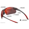 Tifosi Optics Seek FC 2.0 Sunglasses (Satin Vapor, Smoke Red)