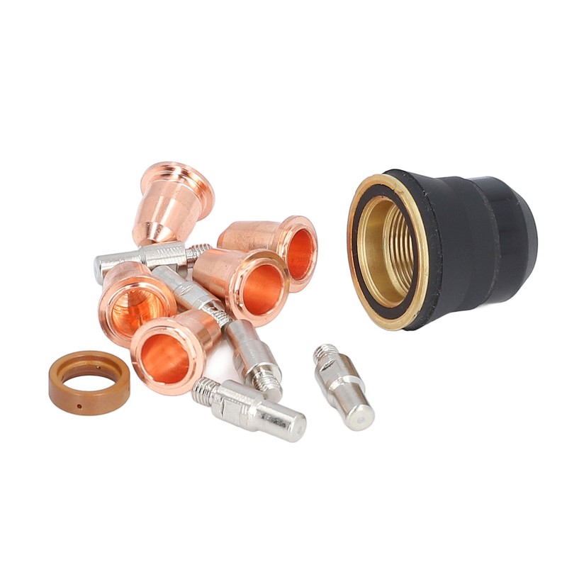 12Pcs Nozzle Electrode Kit Brass Plasma Torch Electrode Nozzle Tip
