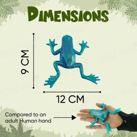 2pk Sensory Toys, Lizards and Frogs, Stretchy and Colorful Fidget Toys for Reptile-Themed Parties, Sticky Reptiles for Garden Prank, 3+Y