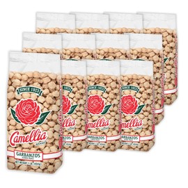Camellia Brand Dried Garbanzo Beans (Chickpeas) – Premium Non-GMO Chickpeas for Hummus, Salads, Soups, Curries, and Roasted Snacks – Gluten-Free, High Protein, Vegan & Vegetarian Diets, 1 Pound (Pack of 12)