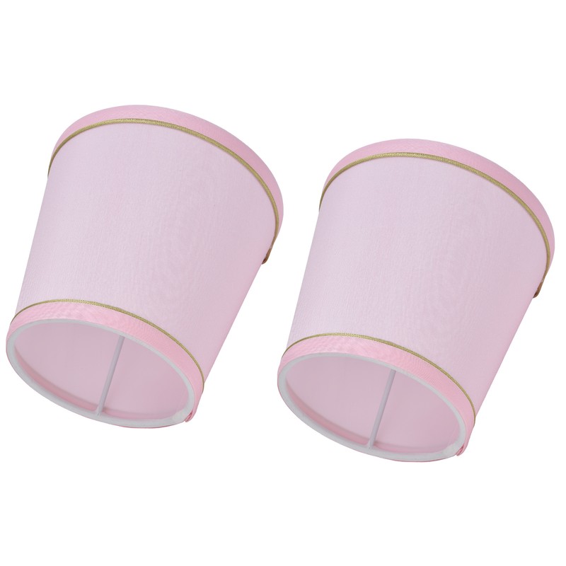 2PCS European Style E14 Lamp Shade Pink Lampshade for Chandelier