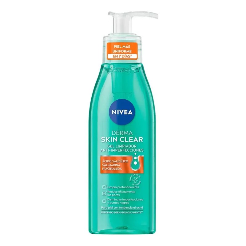 Nivea Derma Skin Clear Gel Limpiador Anti-Imperfecciones 150 ml Piel