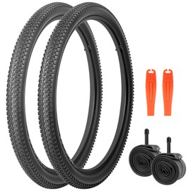 WEEROCK 29 Inch Bike Tire Two Pack 29 x 2.125(57-622) Bicycle Tires Folding Bead Replacement Tyre Mountain Bicycle Tires with Inner Tubes for 29" Bikes, MTB, Cruiser Bikes, Black