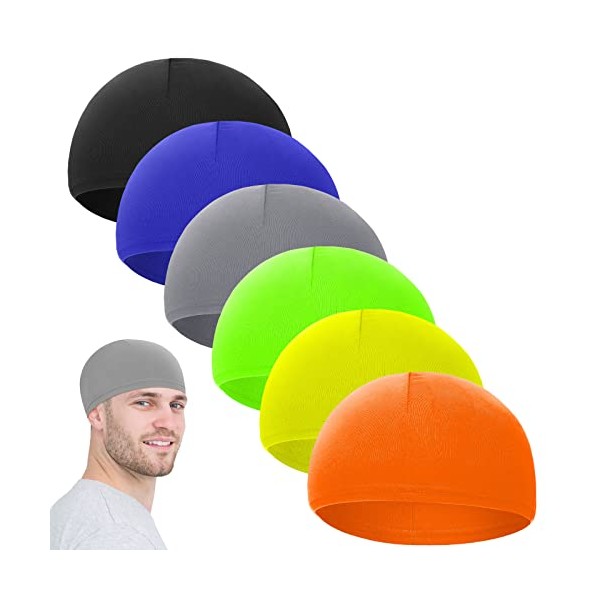 6 Pcs Men Cooling Skull Cap Helmet Liner Sweat Wicking