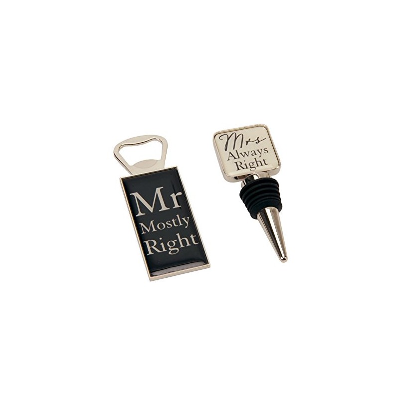 Mr Mostly Right & Mrs Always Right Bottle Opener &