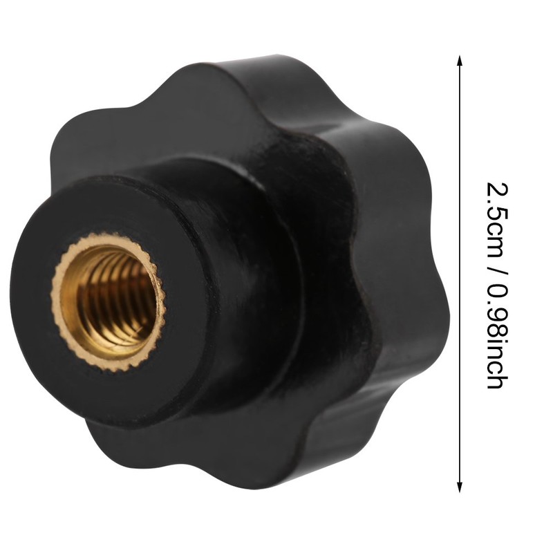 Socialme-eu Universal Black Plastic Star Shape Head Clamping Nuts Knob