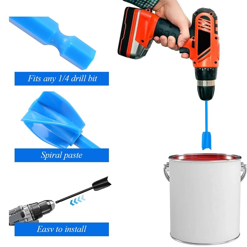 4 Pcs Resin Mixer Paddles for Drill Plastic Epoxy Mixer