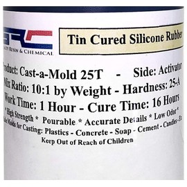 Specialty Resin & Chemical Cast-A-Mold 25T RTV (1 Pint) | 2-Part Liquid Silicone Mold Making Kit | Rubber Molding Compound for Casting Epoxy Resin, Wax, Soap, Plaster, Cement, and More
