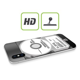 Head Case Designs Silber Hard Disk Drives Soft Gel Handyhülle Hülle kompatibel mit Alcatel 3X (2018)
