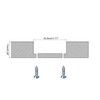 sourcing map Flush Pull Ring Handle 43.5x7mm, Plane Drawer Door