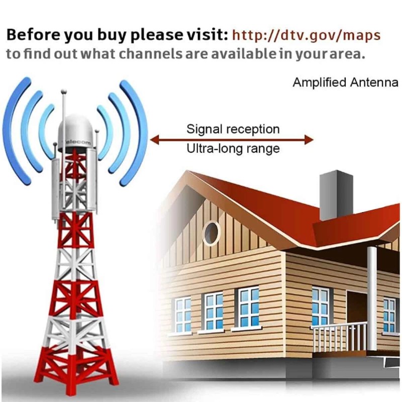 5600 Miles Range TV Antenna Digital HD Antena Indoor HDTV