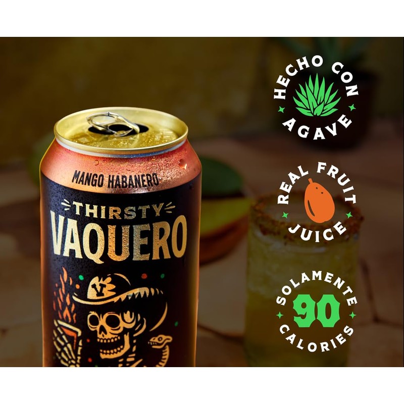 Thirsty Vaquero, Mango Habanero Flavored soda (Mango Muerte), Mexican-inspired soda,
