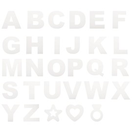 sourcing map 8 Inch Large Letter Stencils Alphabet Stencils, Star Stencil and Heart Stencil with Ring for Fabric Wall Arts Paper Home Decoration