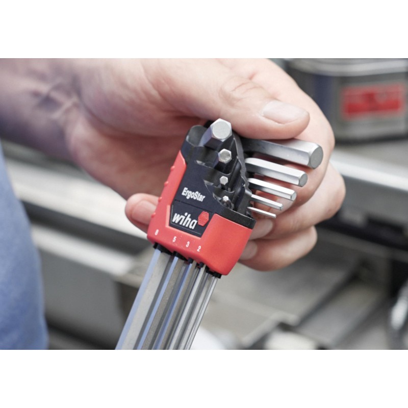 Wiha 66982 ErgoStar Ball End Hex L-Key, Inch and Metric,