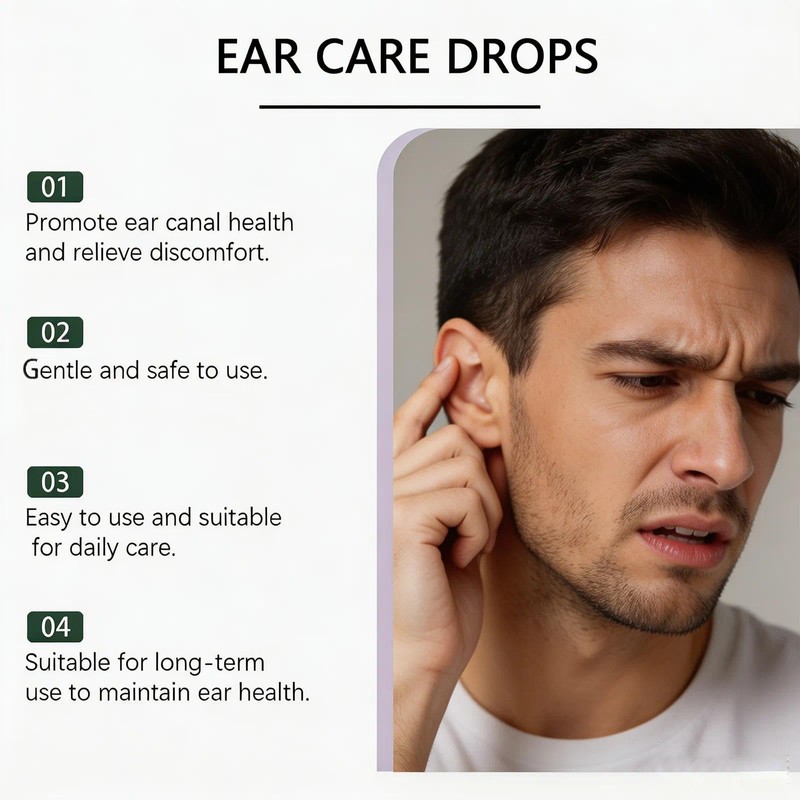Natural Ear Care Drops for Tinnitus Relief, Gentle Formula with