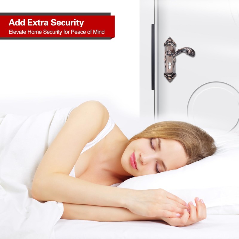 Door Latch Guard Home Security Door Lock Plate, Outswing Door