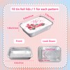 50PCS Valentine Foil Containers with Lid, Valentine Leftover Containers Valentine's