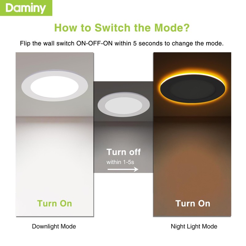 DAMINY 12 Pack 6 Inch 5CCT LED Recessed Light with