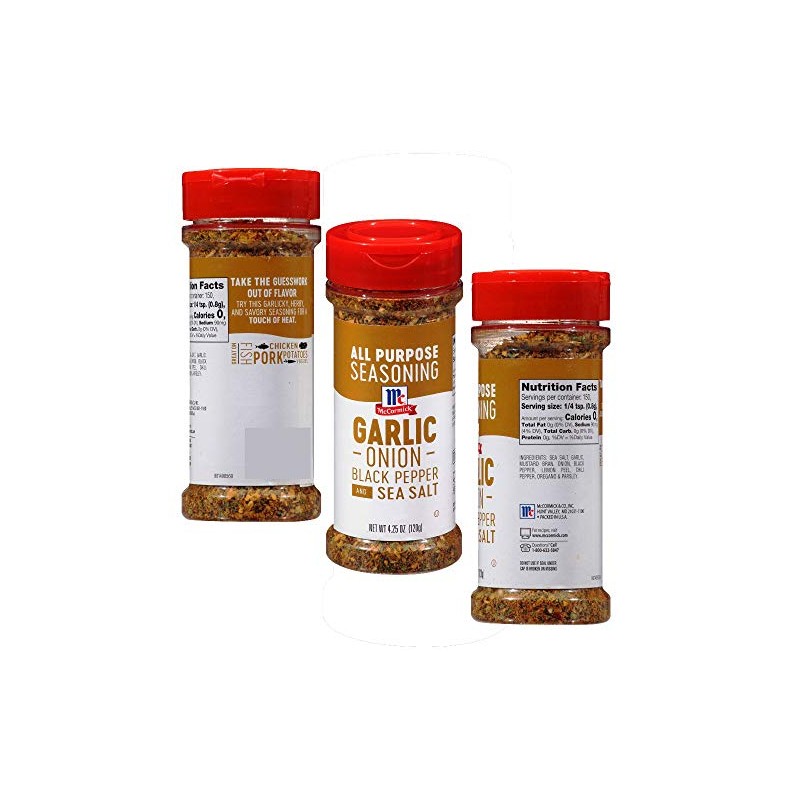 McCormick Garlic Onion Black Pepper Sea Salt, 4.25 OZ (Pack