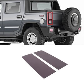 Fgtagtal Car Tail Light Cover Fit for Hummer H2 2003-2009, Smoked Tail Light Trim Cover, Rear Tail Lamp Decorative Protection Trim, 2PCS, Transparent Gray, Fit for Pickup