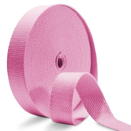 Yayatty Cotton Webbing Ribbon, 1 Inch Wide Polyester Cotton Strap Webbing for Arts and Crafts, Bags Handles, Cloth Belt, Making Outdoor Supplies, Pink