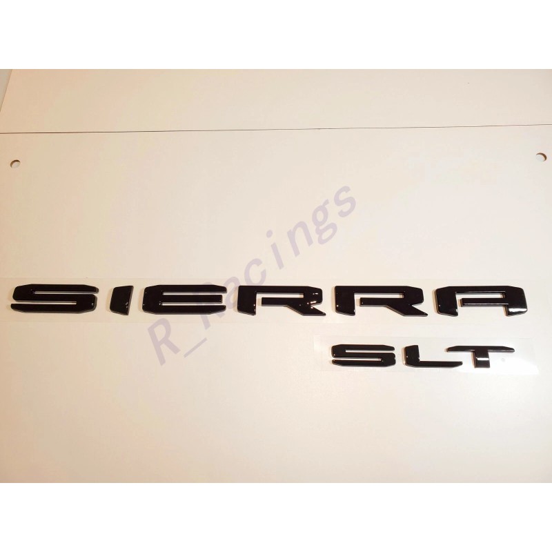 GMC 4PC Set GLOSS BLACK 2019+ GMC SIERRA SLT LETTER