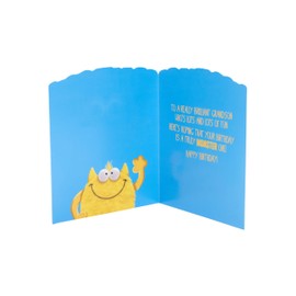 UK Greetings Birthday Card for Grandson - Googly Eyed Monster Design