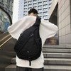 Large Black Sling Bag Waterproof Sling Backpack Oxford Fabric Outdoor