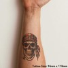 'Pirate Skull With Bandana' Temporary Tattoo - Water Resistant, Skin-Safe,