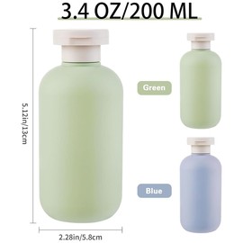 JJiaoLinin Squeeze Bottles, 2 Pack 200 ML Travel Bottles Set, Refillable Plastic Travel Containers Empty Bottles, for Shampoo Lotions Cream Body Wash Conditioner Travel Shampoo Bottles