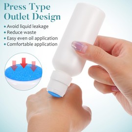 OATIPHO 4 Pack 100ml Capacity Sponge Head Applicator Bottles Refillable Liquid Applicator Dowber Bottles Spill Proof Design External Liquid Container